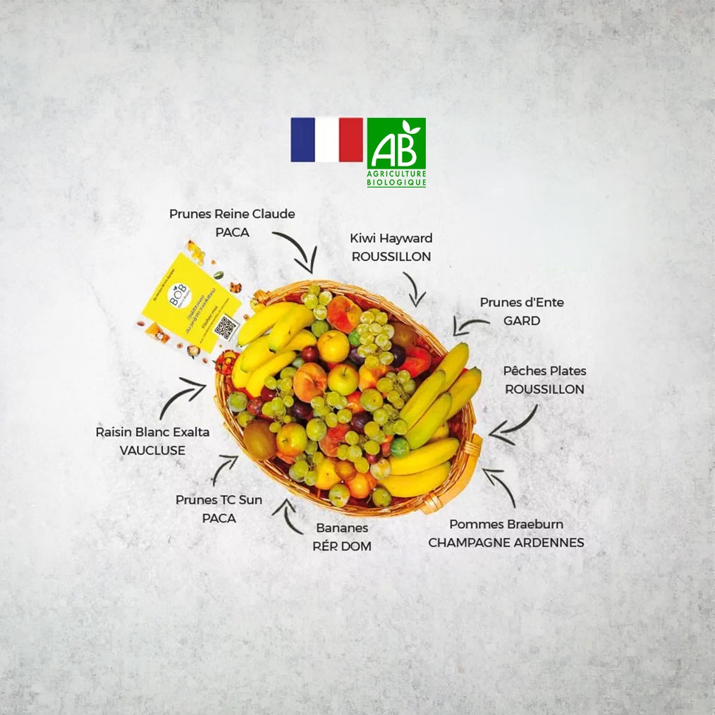 corbeille de fruits,livraison de fruits à paris,fruits en entreprise,fruits bio au bureau